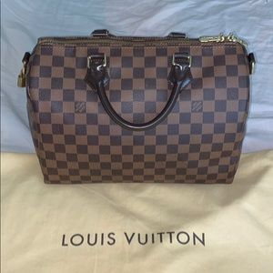 Louis Vuitton Daumier Ebene Speedy 30.  No strap.